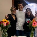 La festejada on sus hijos Brian Axel y Stephanie y su esposo, Sergio Luna Maldonado