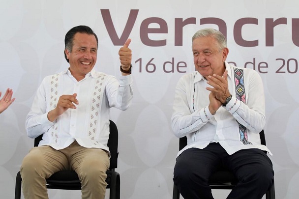 Cuitláhuac García y AMLO