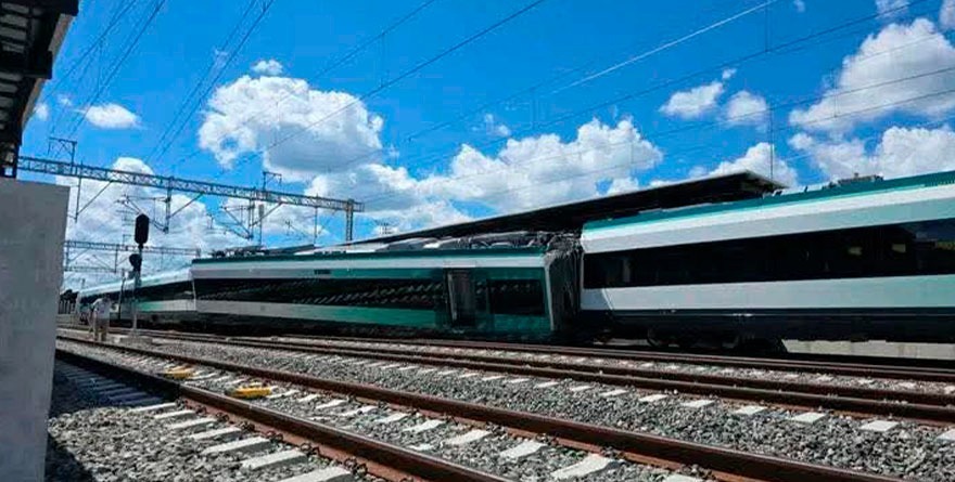 SE DESCARRILA VAGÓN DEL TREN MAYA