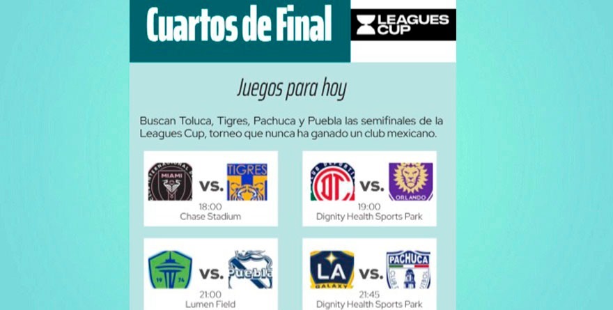 CUARTOS DE LA LEAGUES CUP