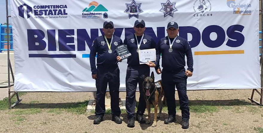 UNIDAD CANINA K9 DE SSP GANA PRIMER LUGAR NACIONAL