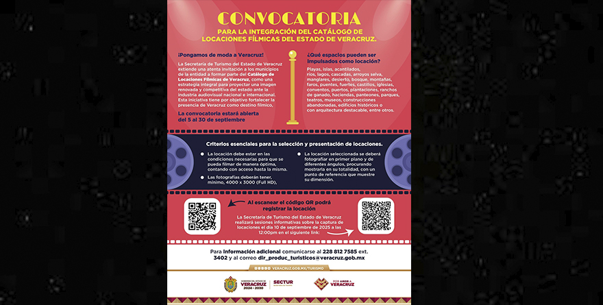 REGISTRA ESPACIOS EN EL CATÁLOGO DE LOCACIONES FÍLMICAS