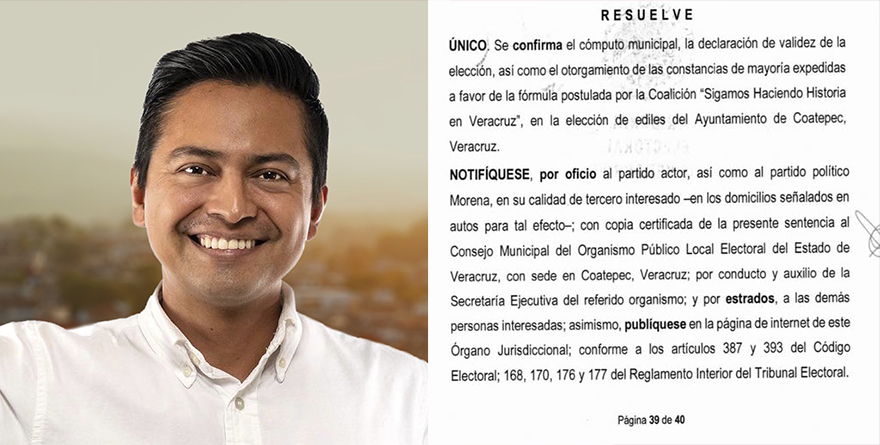 RATIFICAN TRIUNFO DE NACHO LUNA EN COATEPEC