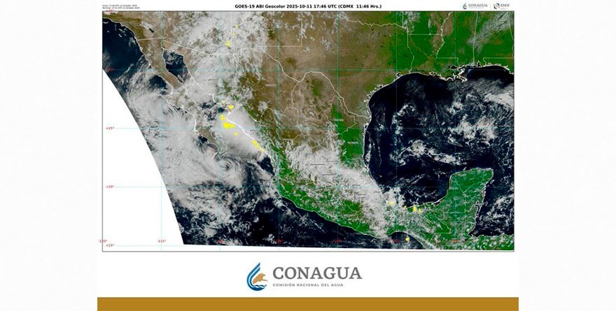 SEGUIRÁN LLUVIAS POR ‘RAYMOND’, FRENTE FRÍO Y ONDA TROPICAL