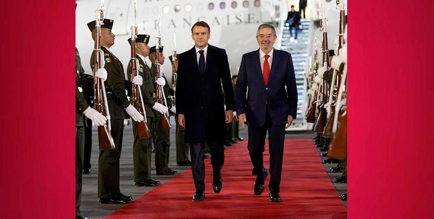 LLEGA EL PRESIDENTE MACRON A MÉXICO