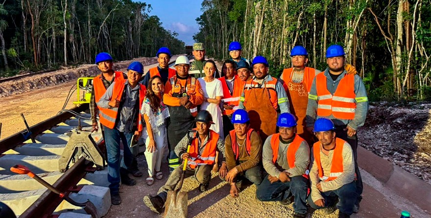 PROMETE CSP QUE CON TREN MAYA, AHORA SÍ, BAJARÁ LA GASOLINA
