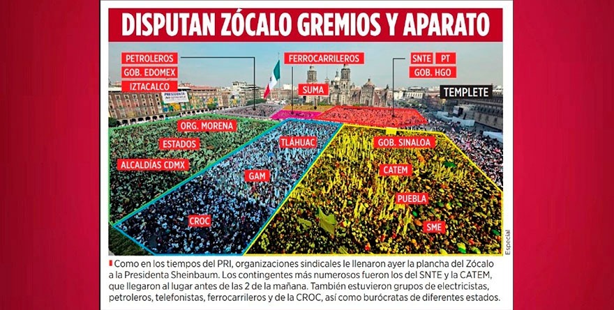 REVIVE EN MITIN EL CORPORATIVISMO