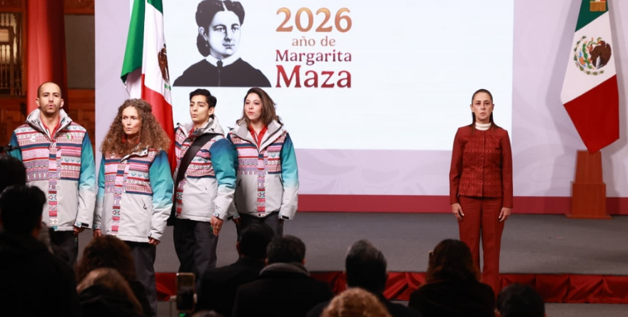 ABANDERAN A LA DELEGACIÓN MEXICANA OLÍMPICA DE INVIERNO