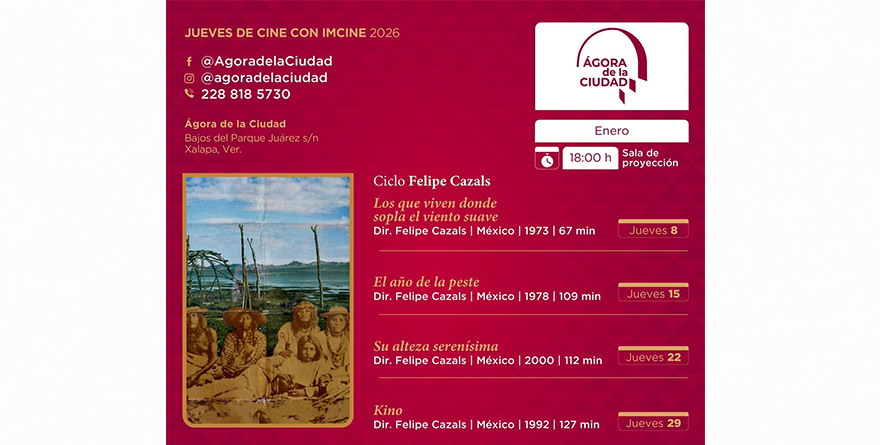 CICLO DE CINE EN HONOR EN EL ÁGORA DE LA CIUDAD