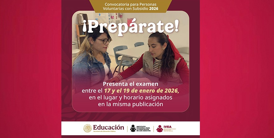 IVEA BUSCA VOLUNTARIOS PARA APOYAR LA EDUCACIÓN DE ADULTOS