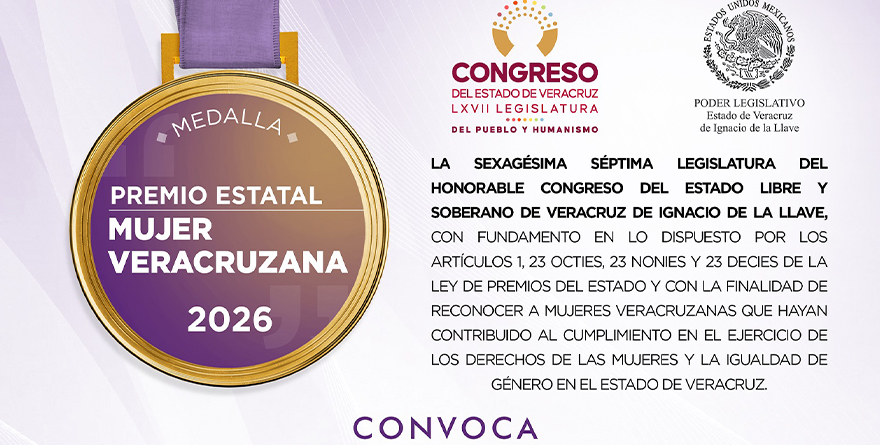 CONVOCATORIA AL PREMIO ESTATAL A LA MUJER 2026