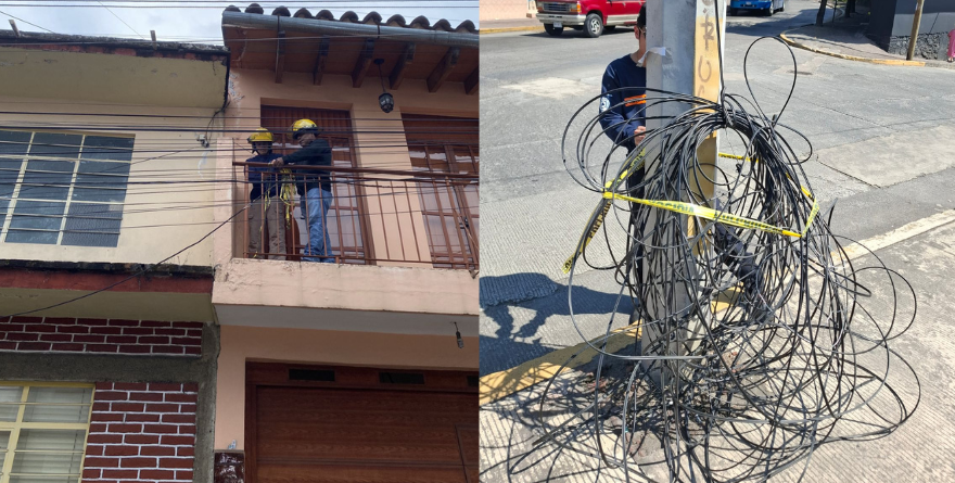 CABLES CAÍDOS ACTIVAN ALERTA PREVENTIVA EN COATEPEC