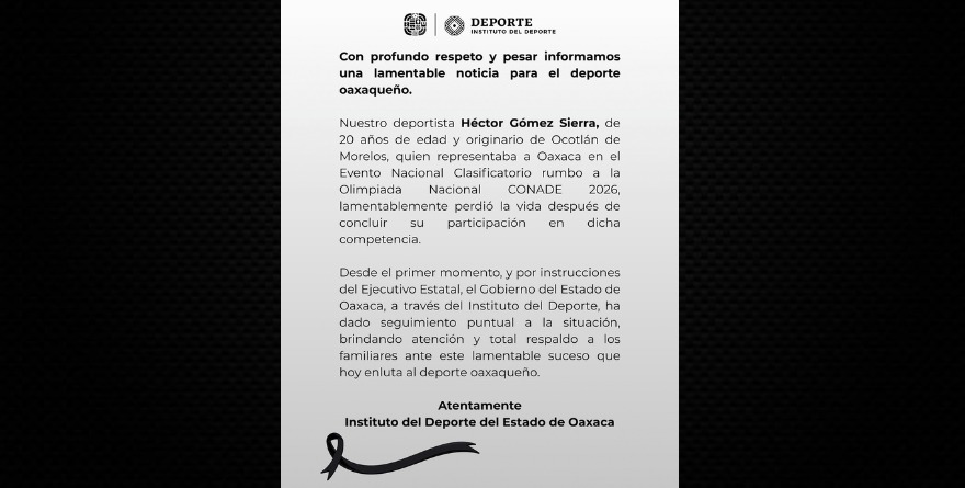 MUERE CICLISTA EN SELECTIVO DE OLIMPIADA NACIONAL