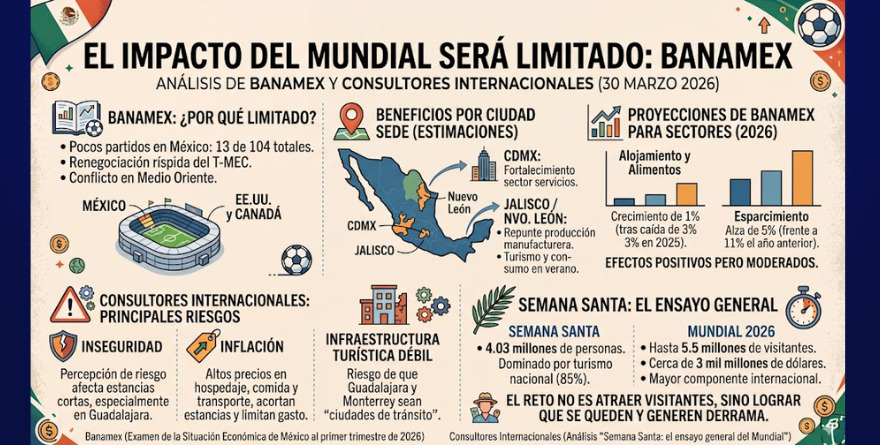 EL IMPACTO DEL MUNDIAL SERÁ LIMITADO: BANAMEX