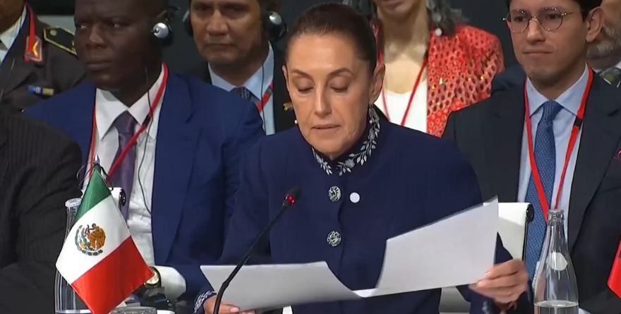 LLAMA SHEINBAUM A FRENAR GASTO MILITAR EN CUMBRE GLOBAL