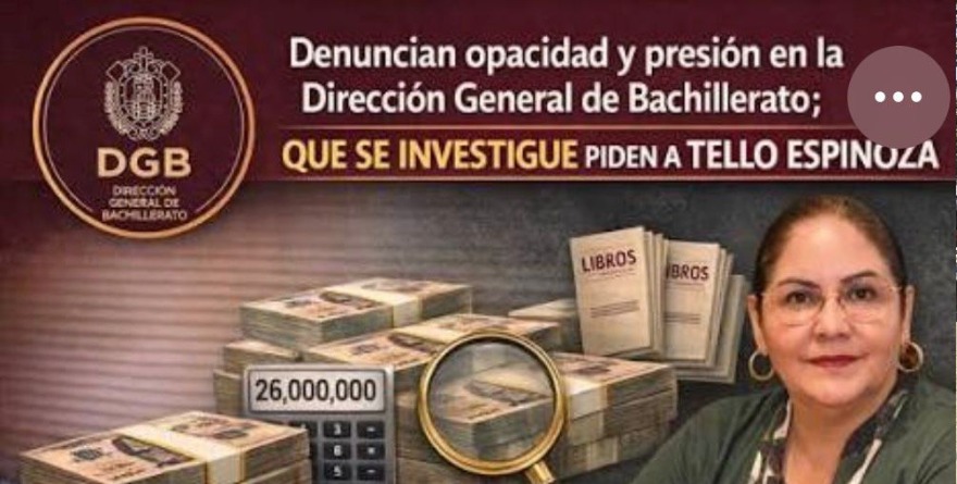 TRANSAS Y DESVÍOS DEL DIRECTOR DE BACHILLERATO, ARMANDO MÉNDEZ; CLAUDIA TELLO CÓMPLICE