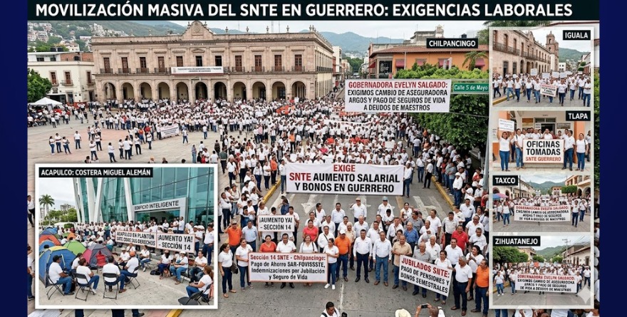 EXIGE SNTE AUMENTO Y BONOS EN GUERRERO