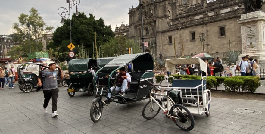 CRECE IRREGULARIDAD DE BICITAXIS EN EL CENTRO DE LA CDMX