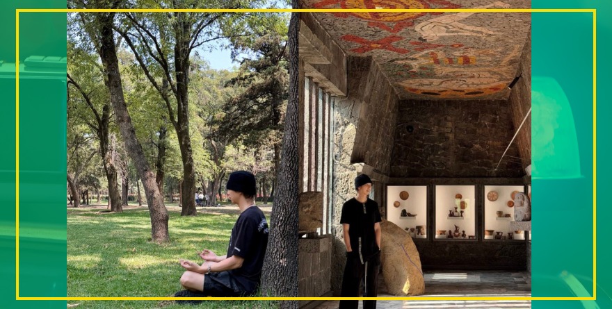 LIDER DE BTS VISITA EL MUSEO ANAHUACALLI 