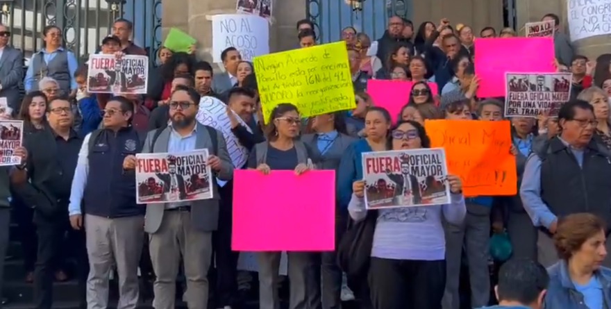BLOQUEA SINDICATO DE TRABAJADORES EL CONGRESO DE CDMX
