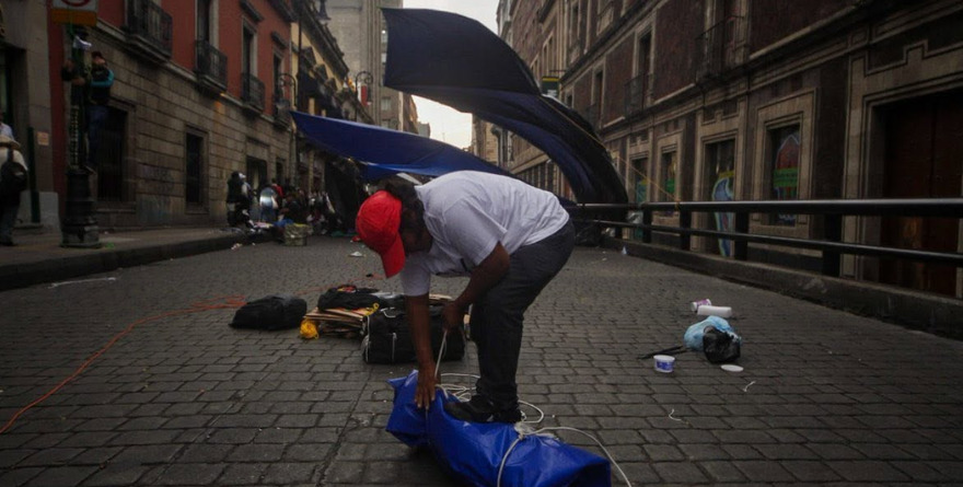 ANUNCIA CNTE RETIRO; AMAGA CON VOLVER A CDMX CON MÁS FUERZA