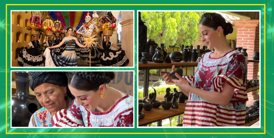 FÁTIMA BOSCH RESALTA LA RIQUEZA CULTURAL DE MÉXICO LUCIENDO IMPRESIONANTES TRAJES TRADICIONALES OAXAQUEÑOS