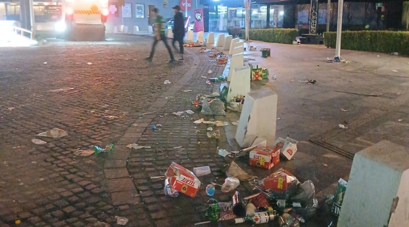 OPERATIVO DE LIMPIEZA TRAS TRIUNFO DE MÉXICO EN PUEBLA