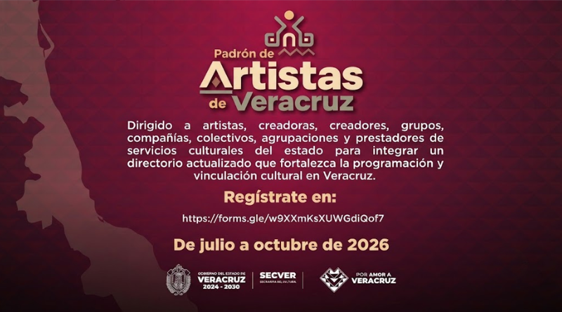 CONVOCAN AL PADRÓN DE ARTISTAS DE VERACRUZ