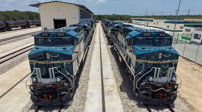 LLEGAN A MÉXICO 12 LOCOMOTORAS DE CARGA PARA EL TREN MAYA