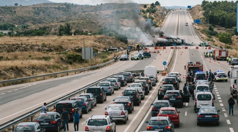 VUELCA EN SINALOA PIPA QUE LLEVABA 40 MIL LITROS DE GASOLINA