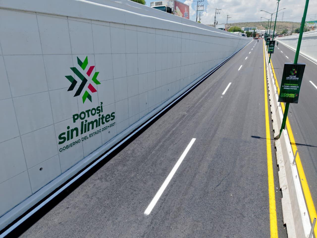RICARDO GALLARDO INAUGURA EN TIEMPO RÉCORD EL NUEVO PASO A DESNIVEL DE CIRCUITO POTOSÍ
