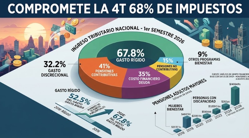 EL 68% DE IMPUESTOS ESTÁ COMPROMETIDO POR LA 4T