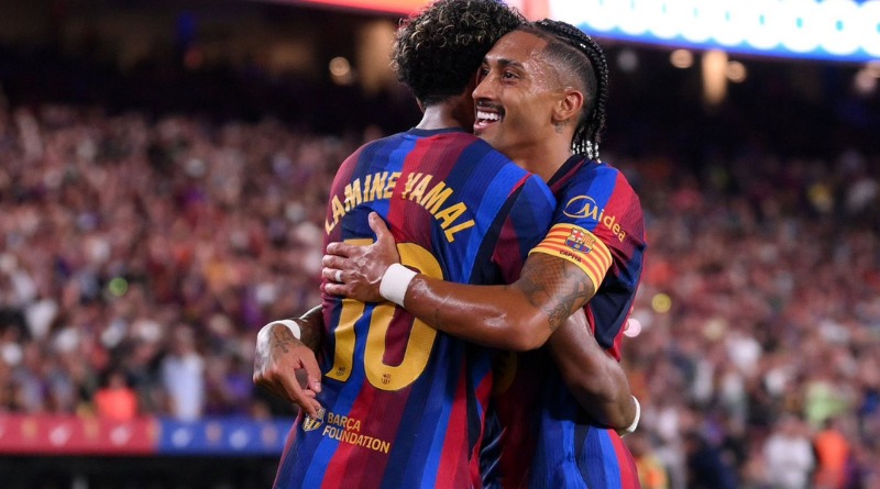 GOLEADA DEL BARCELONA AL RAYO; YAMAL Y RAPHINHA FUERON PROTAGONISTAS CON 5-2