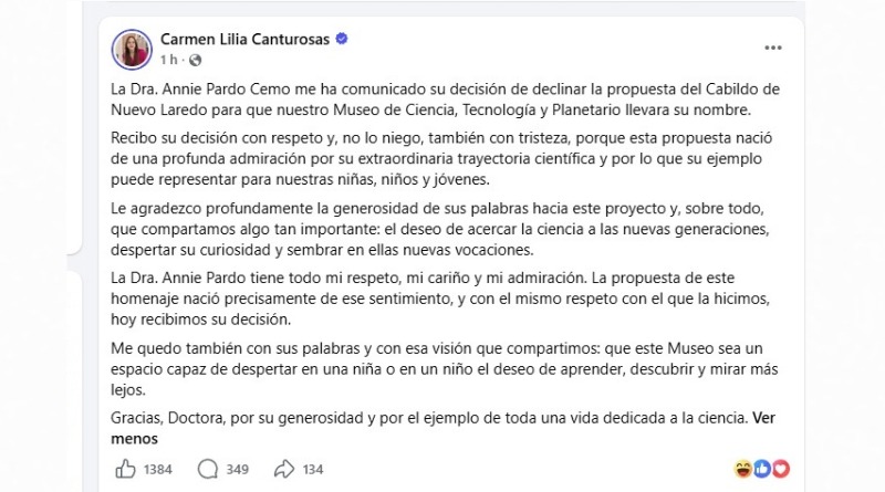 LA MAMÁ DE CSP SE NIEGA A QUE MUSEO USE SU NOMBRE