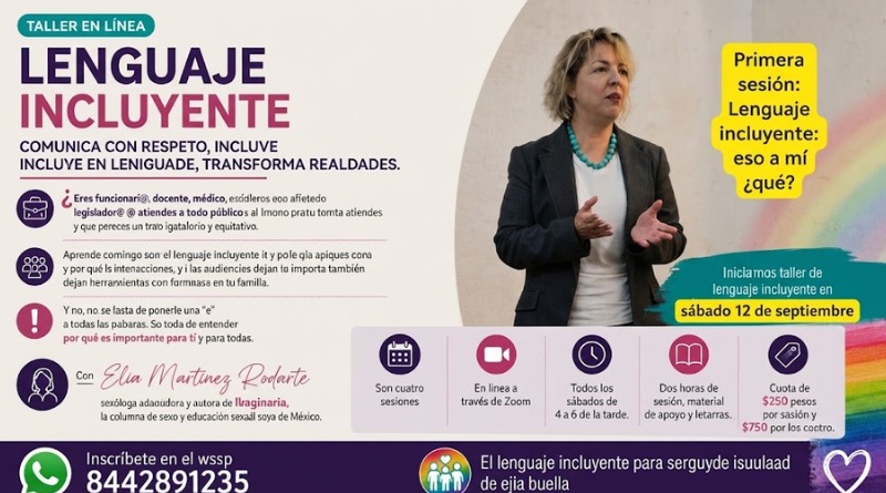 LENGUAJE INCLUYENTE SE ENSEÑARÁ EN TALLER