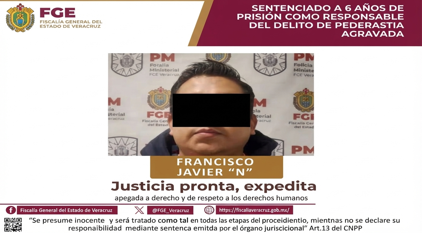SENTENCIAN A 6 AÑOS POR PEDERASTIA EN COATEPEC