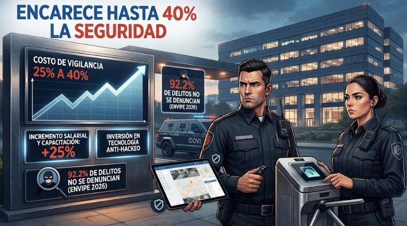 ENCARECE HASTA 40% LA SEGURIDAD