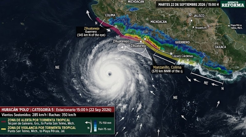 POLO AMENAZA COSTAS MEXICANAS HOY