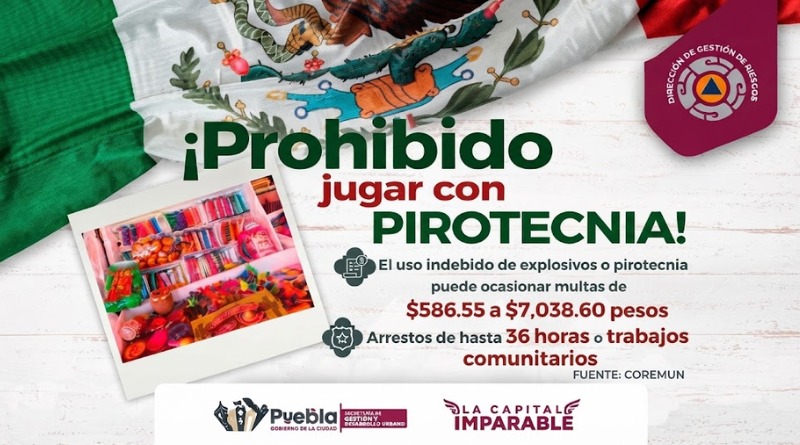 SIN PIROTECNIA: LO QUE EXHORTAN A CELEBRAR EN PUEBLA