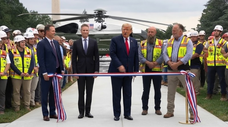 TRUMP INAUGURA HELIPUERTO PRESIDENCIAL