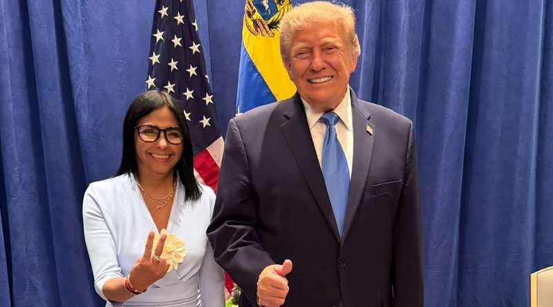 TRUMP RECIBE A DELCY RODRÍGUEZ