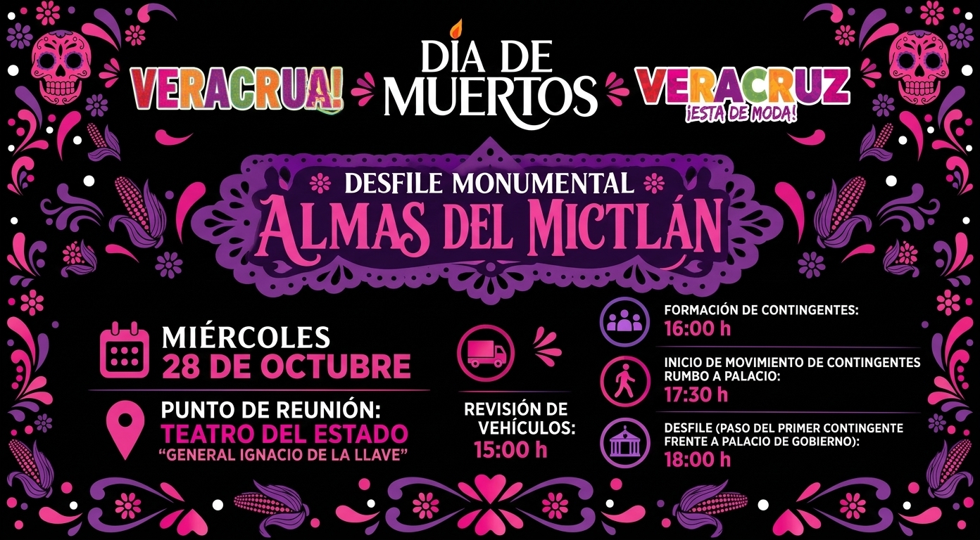 RECORRERÁ XALAPA DESFILE ALMAS DEL MICTLÁN