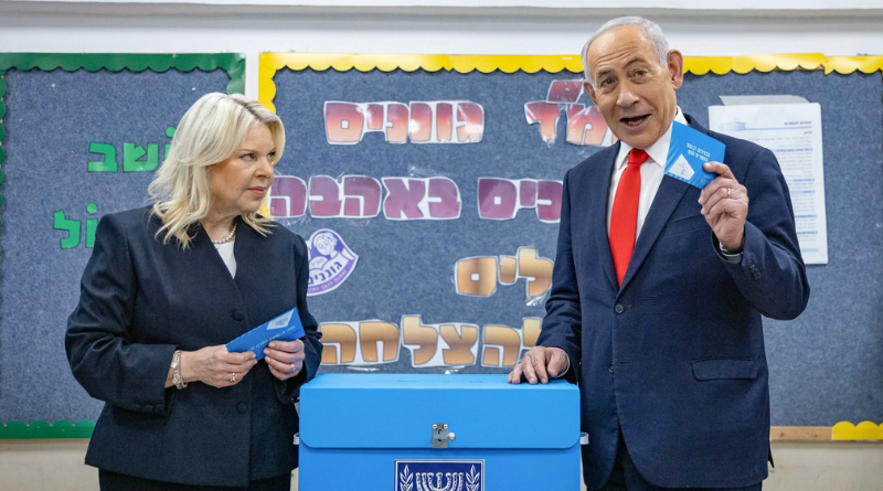 ACUDE NETANYAHU A VOTAR EN JERUSALÉN