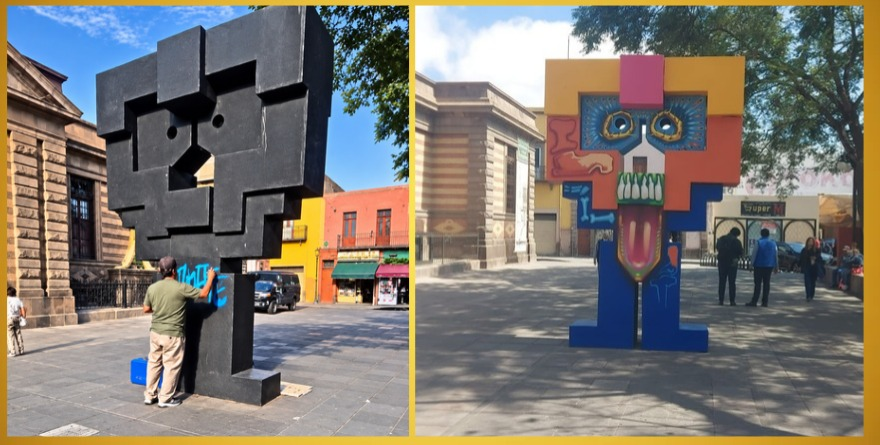 GRAFFITI EN ESCULTURA CAUSA INDIGNACIÓN