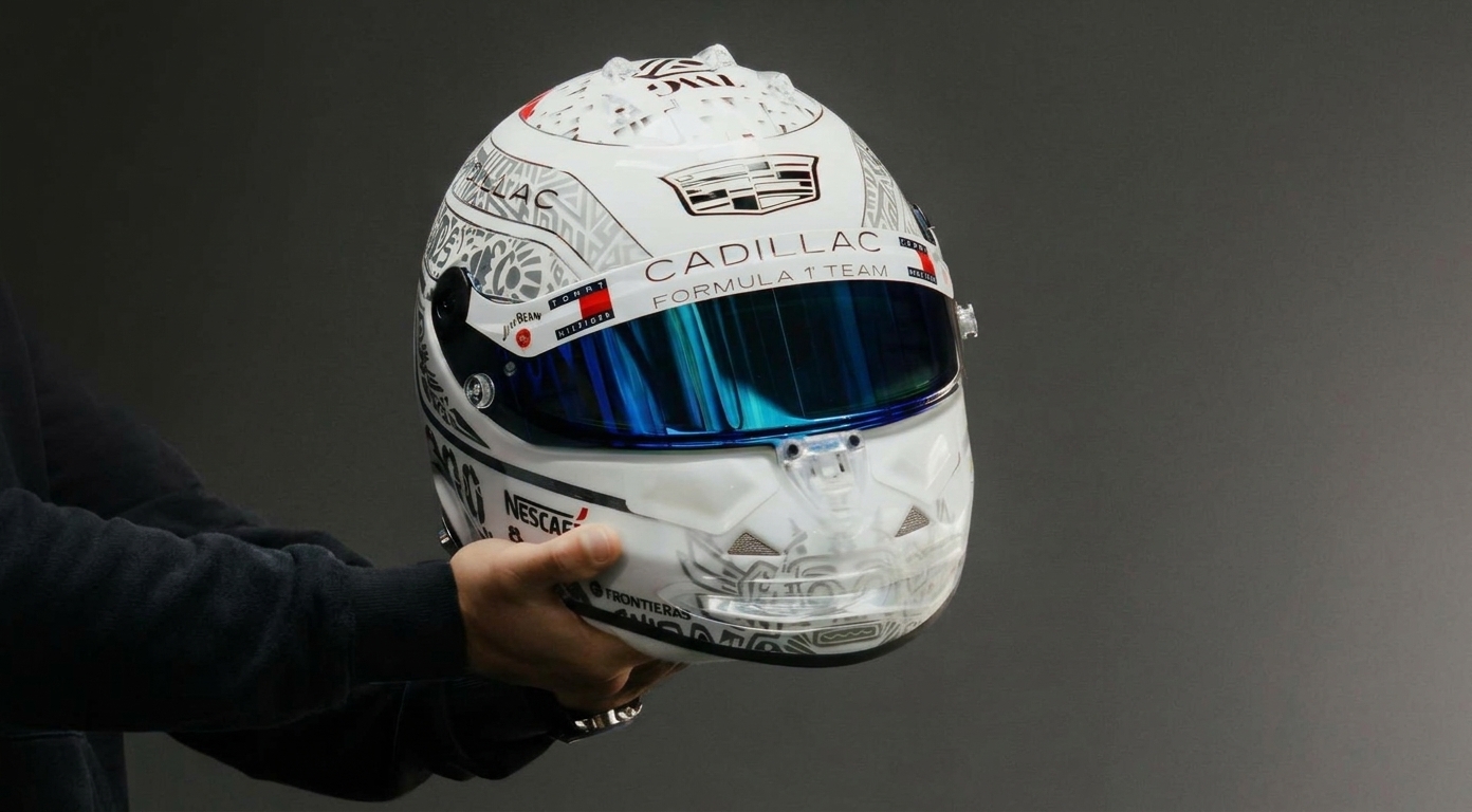 PRESENTA CHECO PÉREZ CASCO EDICIÓN ESPECIAL